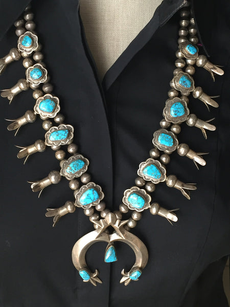 Lone Mountain Sandcast Squash Blossom