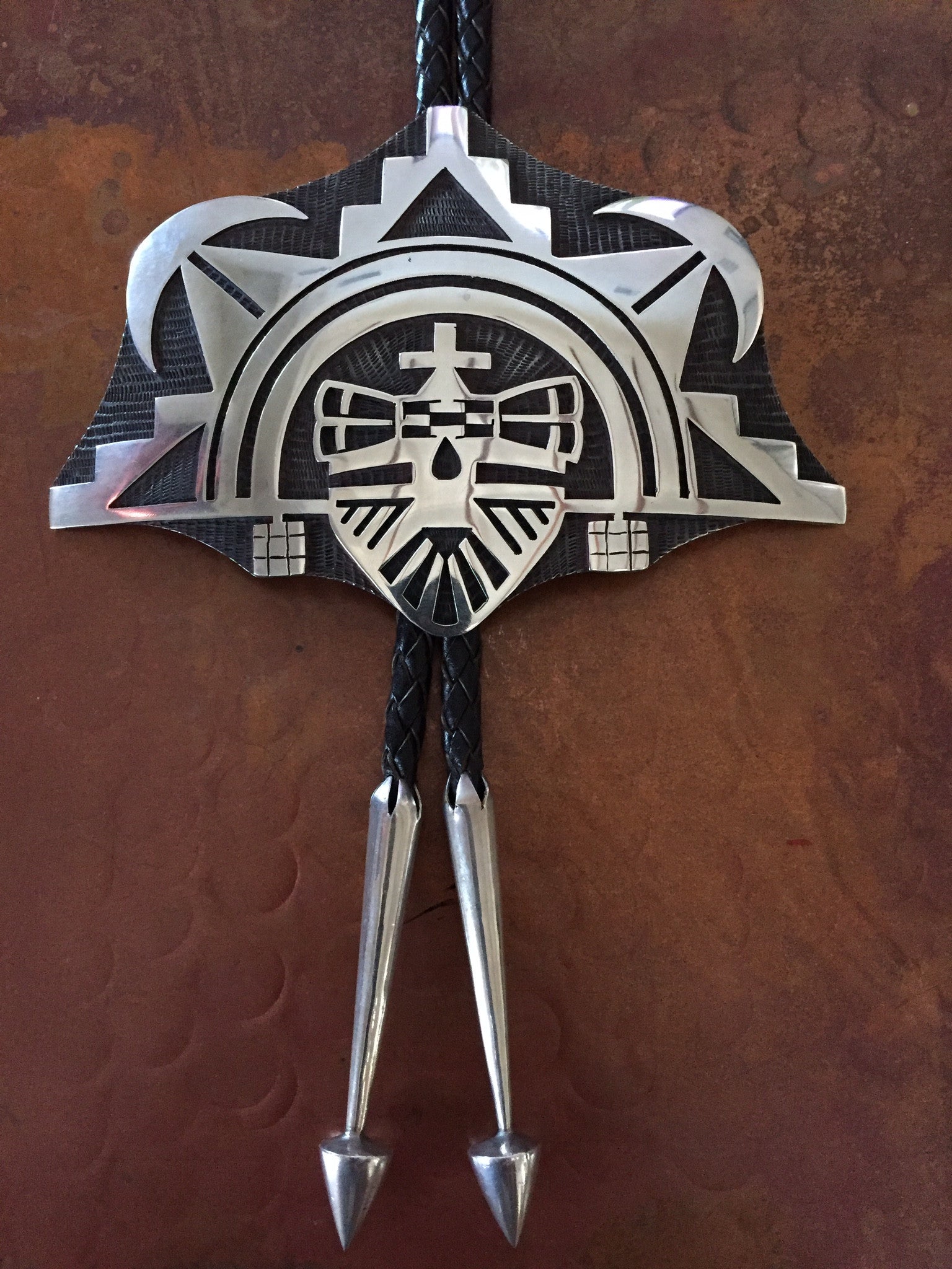 Bernard Dawahoya Hopi Double Sided Round Pendant Sterling